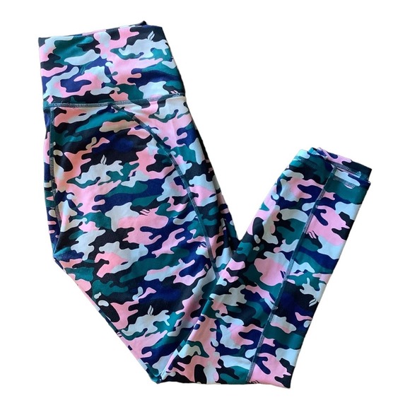 Fabletics Pants - Fabletics Pink and Blue Camo Leggings